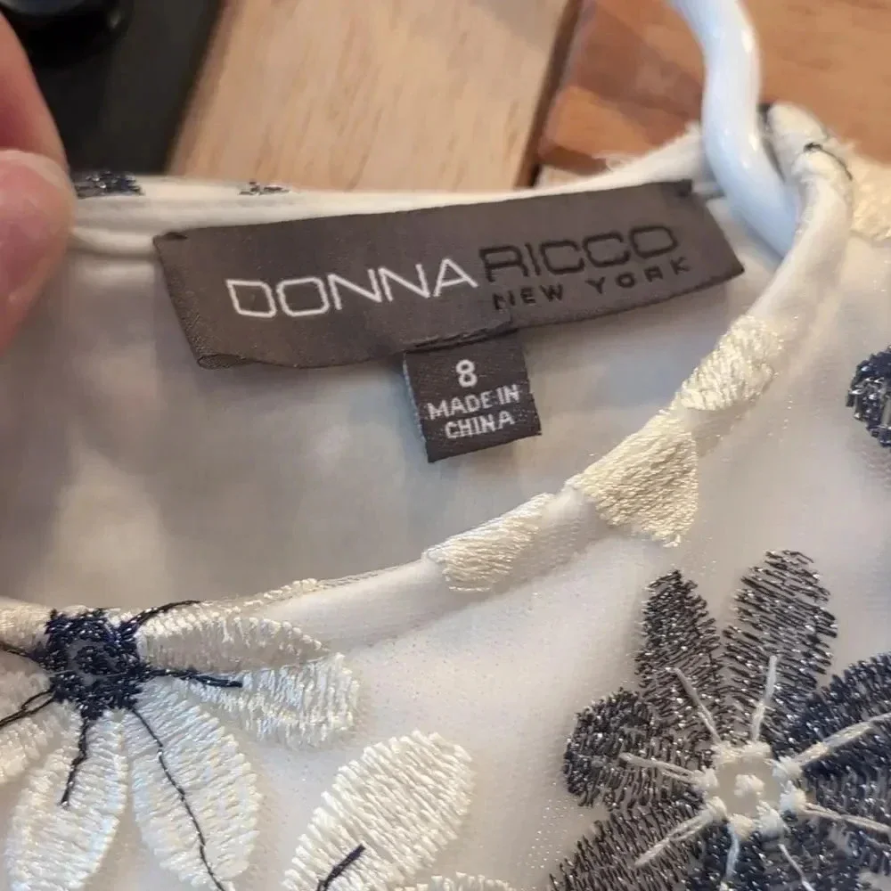 Donna Ricco floral lace dress, off white - Picture 3 of 4